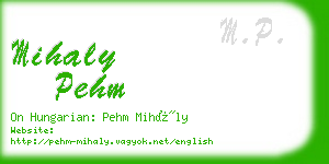 mihaly pehm business card